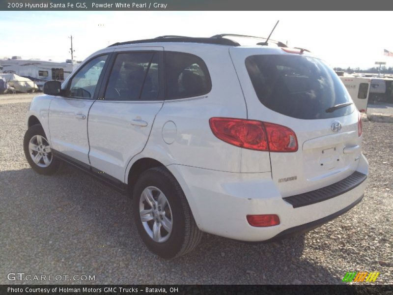 Powder White Pearl / Gray 2009 Hyundai Santa Fe GLS