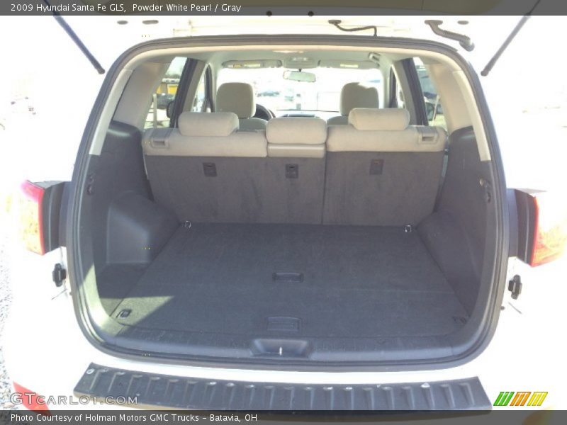 Powder White Pearl / Gray 2009 Hyundai Santa Fe GLS