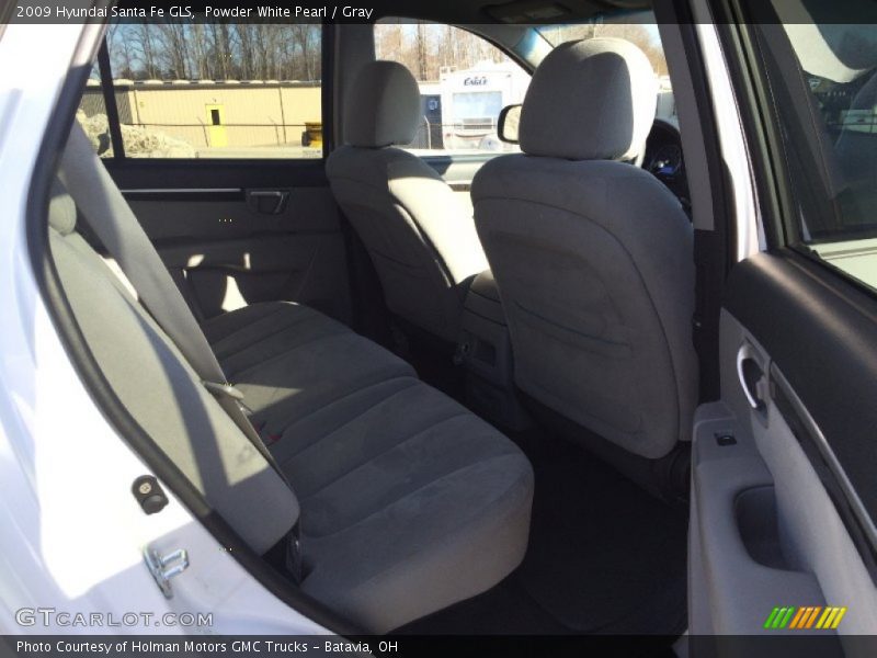 Powder White Pearl / Gray 2009 Hyundai Santa Fe GLS
