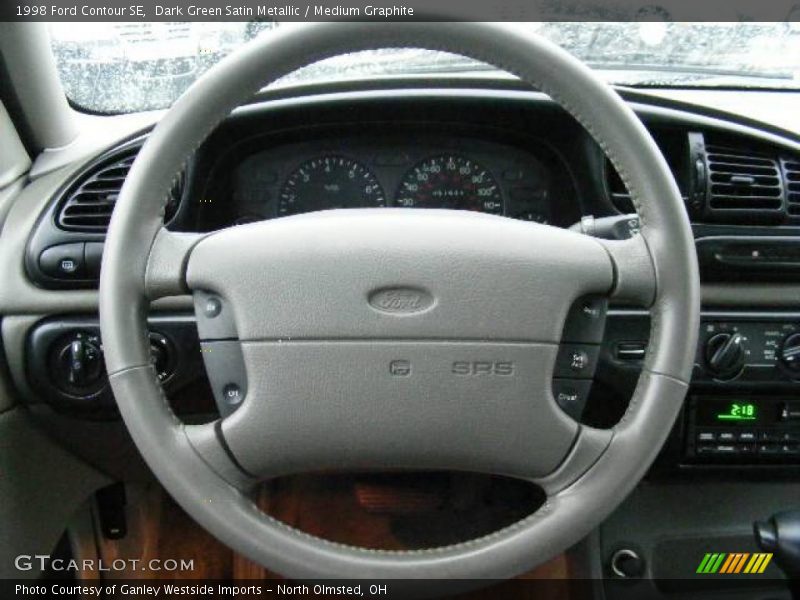 Dark Green Satin Metallic / Medium Graphite 1998 Ford Contour SE