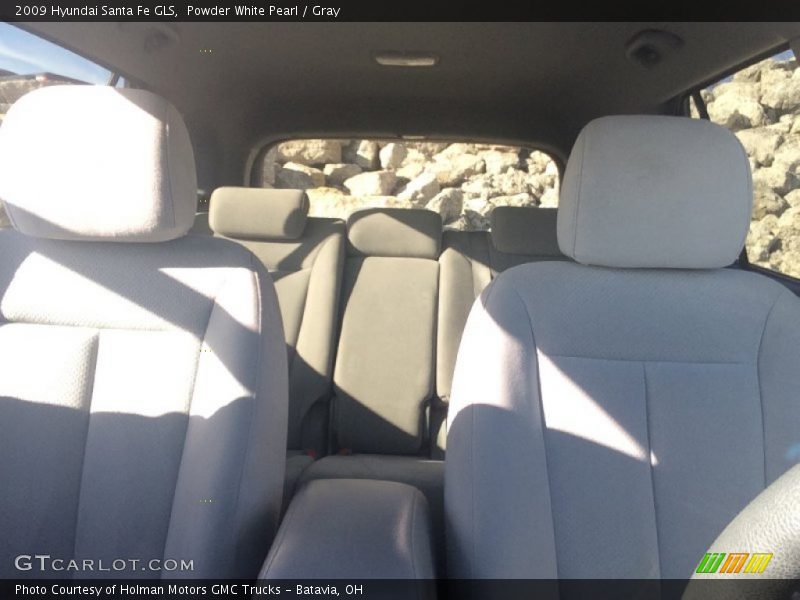 Powder White Pearl / Gray 2009 Hyundai Santa Fe GLS