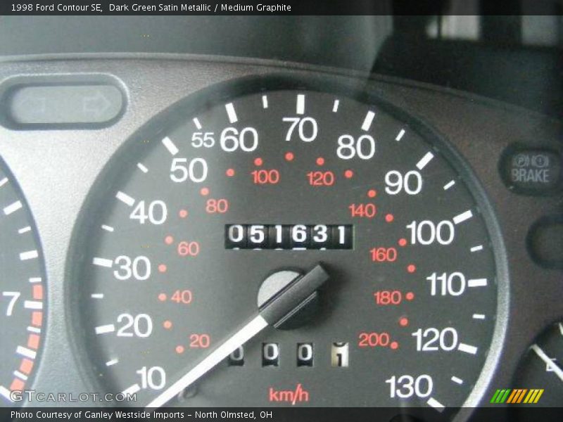 Dark Green Satin Metallic / Medium Graphite 1998 Ford Contour SE