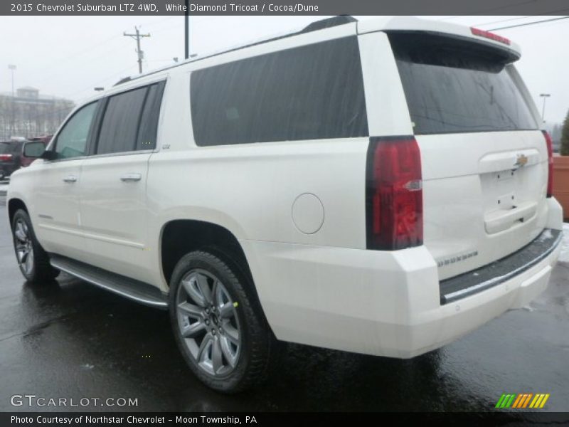 White Diamond Tricoat / Cocoa/Dune 2015 Chevrolet Suburban LTZ 4WD