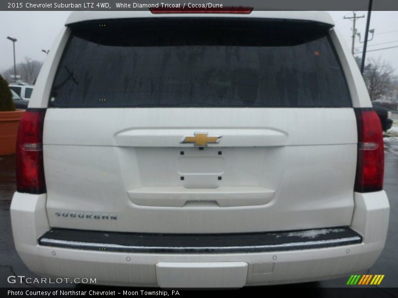 White Diamond Tricoat / Cocoa/Dune 2015 Chevrolet Suburban LTZ 4WD