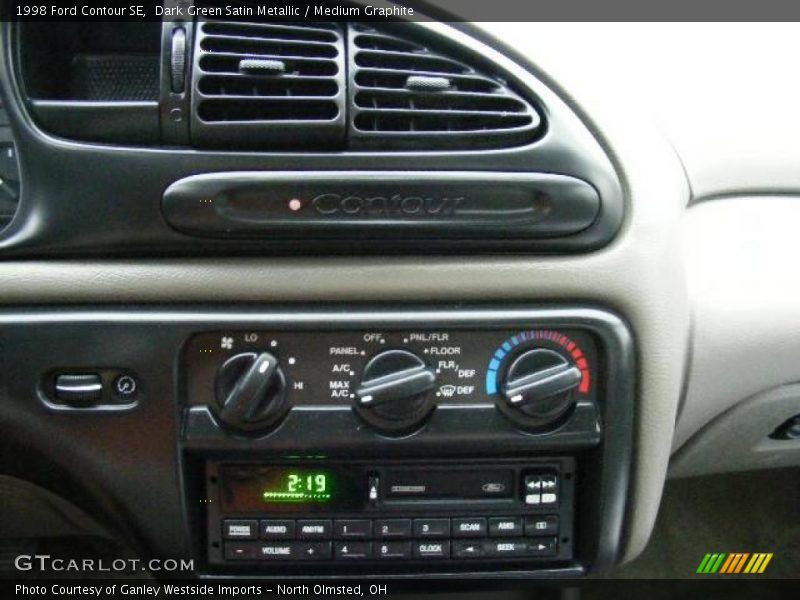 Dark Green Satin Metallic / Medium Graphite 1998 Ford Contour SE