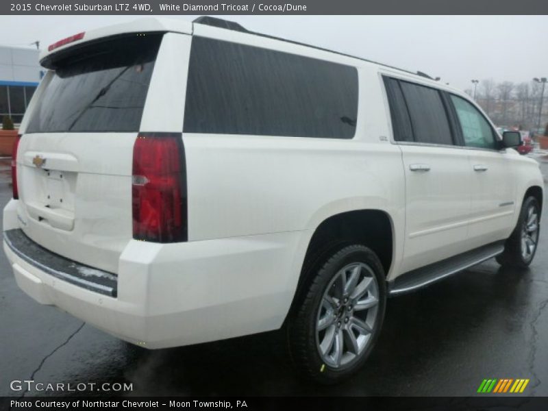 White Diamond Tricoat / Cocoa/Dune 2015 Chevrolet Suburban LTZ 4WD