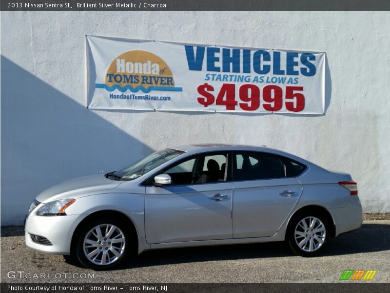 Brilliant Silver Metallic / Charcoal 2013 Nissan Sentra SL
