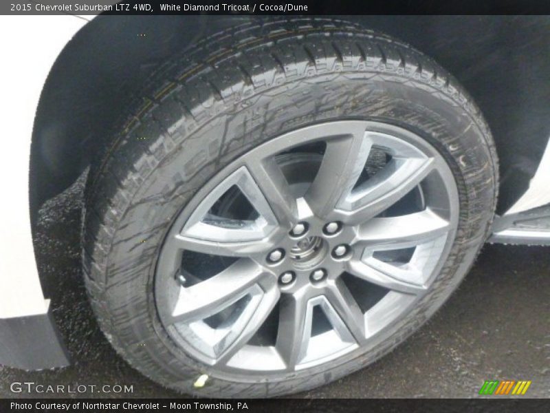 White Diamond Tricoat / Cocoa/Dune 2015 Chevrolet Suburban LTZ 4WD