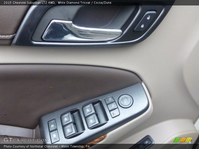 White Diamond Tricoat / Cocoa/Dune 2015 Chevrolet Suburban LTZ 4WD