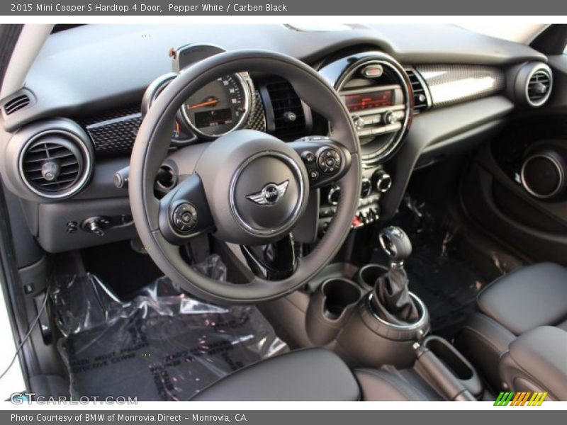 Pepper White / Carbon Black 2015 Mini Cooper S Hardtop 4 Door
