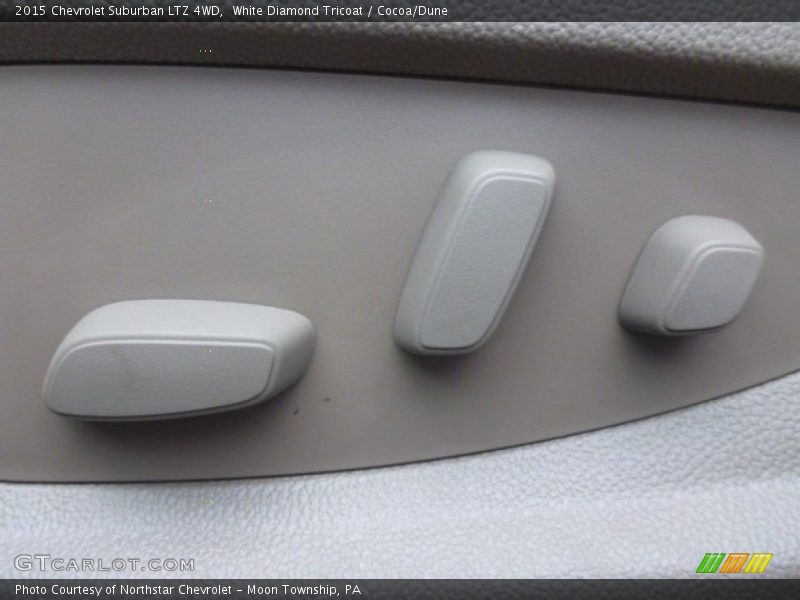 White Diamond Tricoat / Cocoa/Dune 2015 Chevrolet Suburban LTZ 4WD