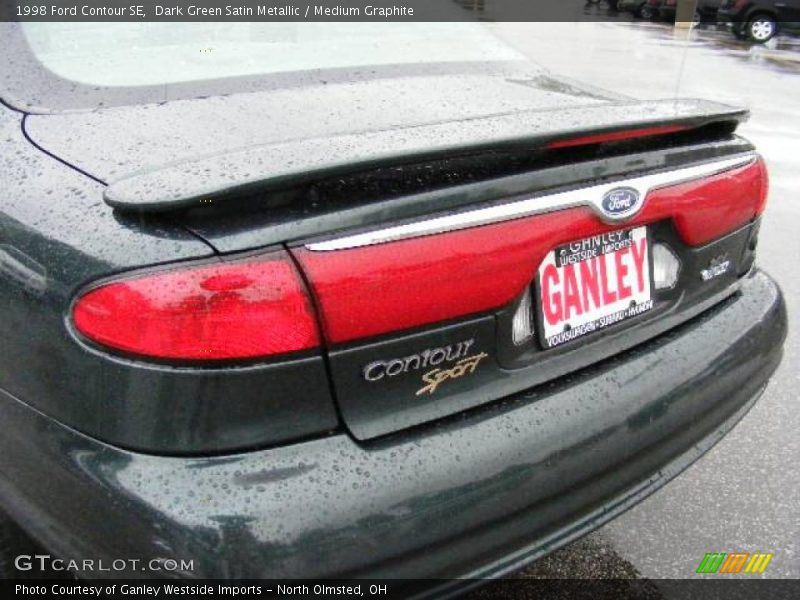 Dark Green Satin Metallic / Medium Graphite 1998 Ford Contour SE