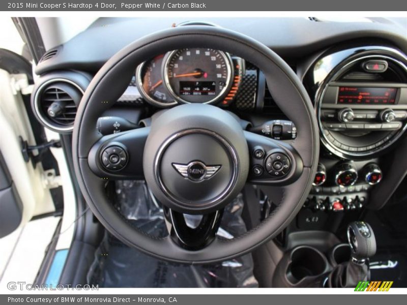 Pepper White / Carbon Black 2015 Mini Cooper S Hardtop 4 Door