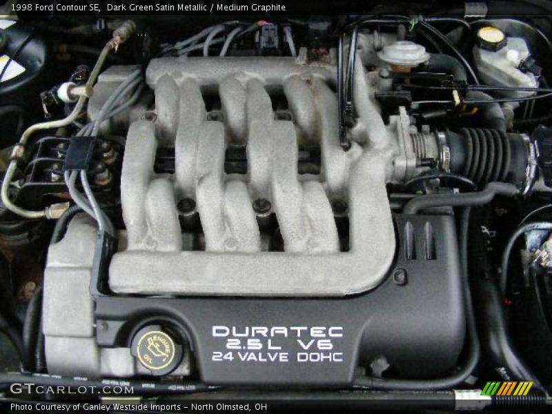 Dark Green Satin Metallic / Medium Graphite 1998 Ford Contour SE