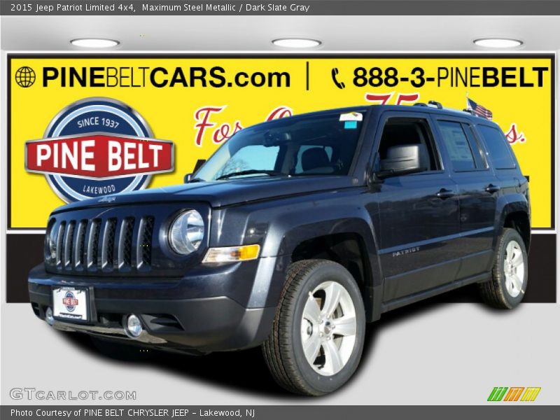 Maximum Steel Metallic / Dark Slate Gray 2015 Jeep Patriot Limited 4x4