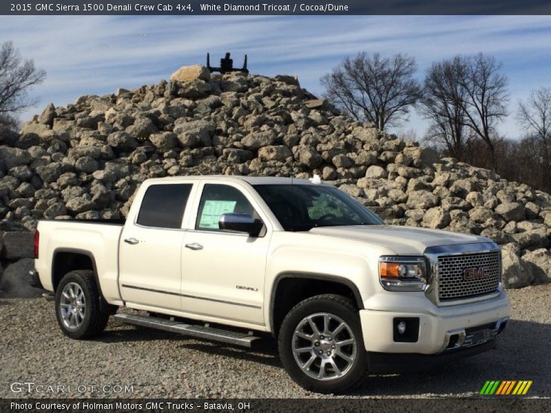 White Diamond Tricoat / Cocoa/Dune 2015 GMC Sierra 1500 Denali Crew Cab 4x4