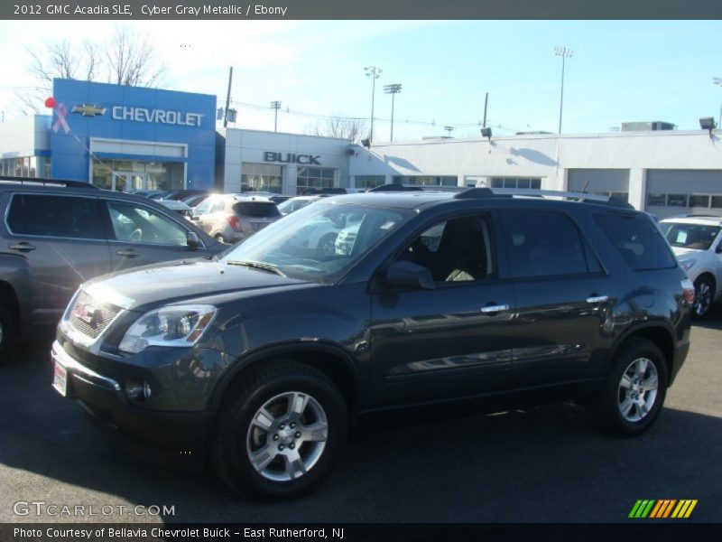 Cyber Gray Metallic / Ebony 2012 GMC Acadia SLE