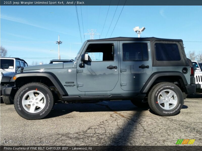 Anvil / Black 2015 Jeep Wrangler Unlimited Sport 4x4