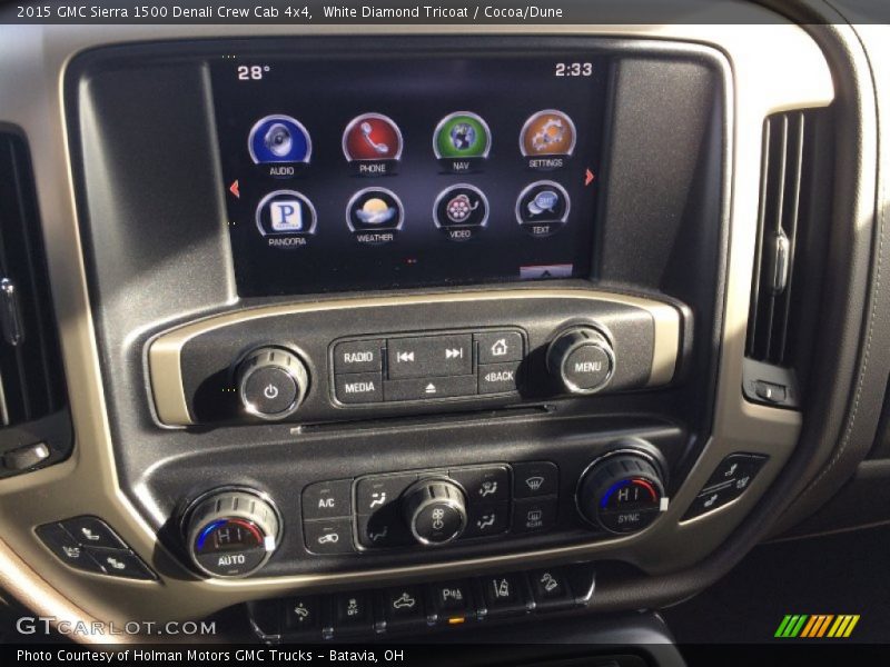 White Diamond Tricoat / Cocoa/Dune 2015 GMC Sierra 1500 Denali Crew Cab 4x4