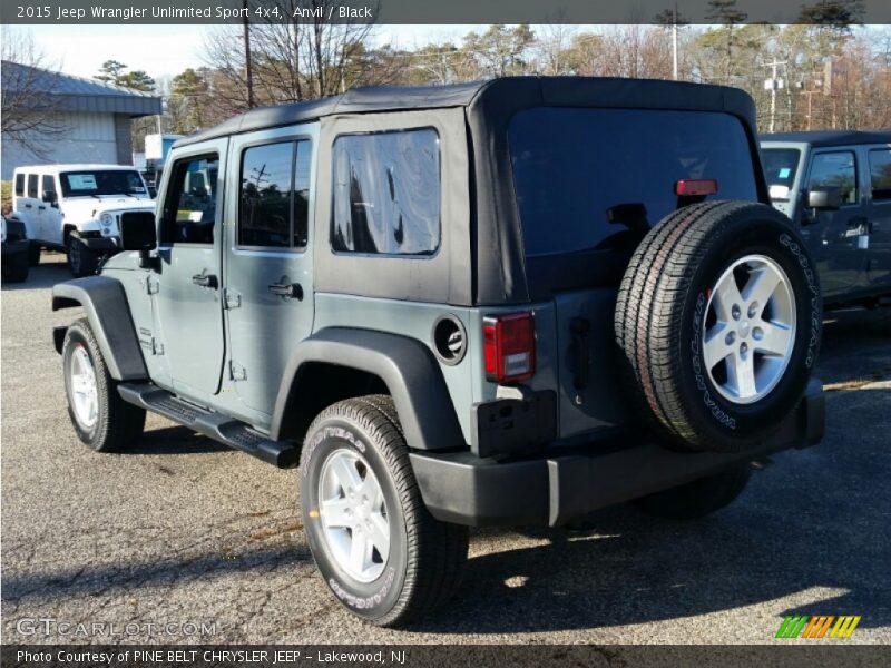 Anvil / Black 2015 Jeep Wrangler Unlimited Sport 4x4
