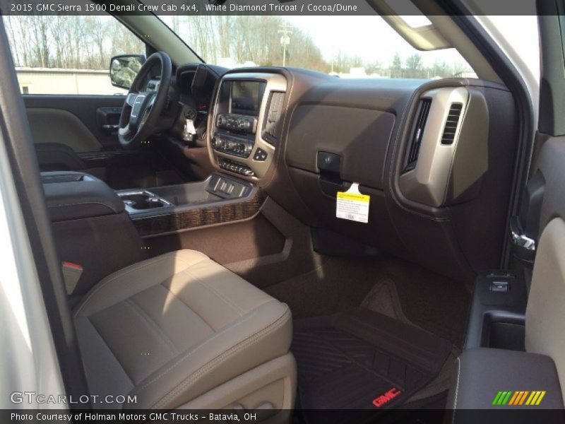 White Diamond Tricoat / Cocoa/Dune 2015 GMC Sierra 1500 Denali Crew Cab 4x4
