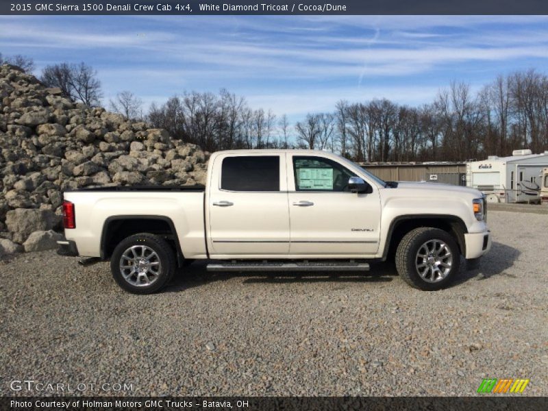 White Diamond Tricoat / Cocoa/Dune 2015 GMC Sierra 1500 Denali Crew Cab 4x4