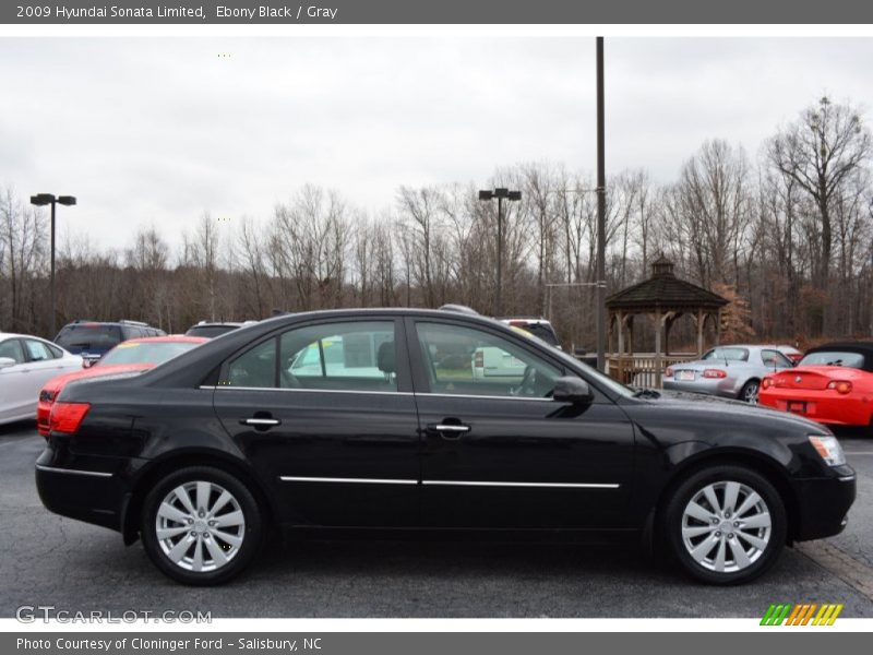 Ebony Black / Gray 2009 Hyundai Sonata Limited