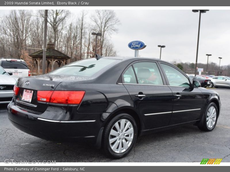 Ebony Black / Gray 2009 Hyundai Sonata Limited