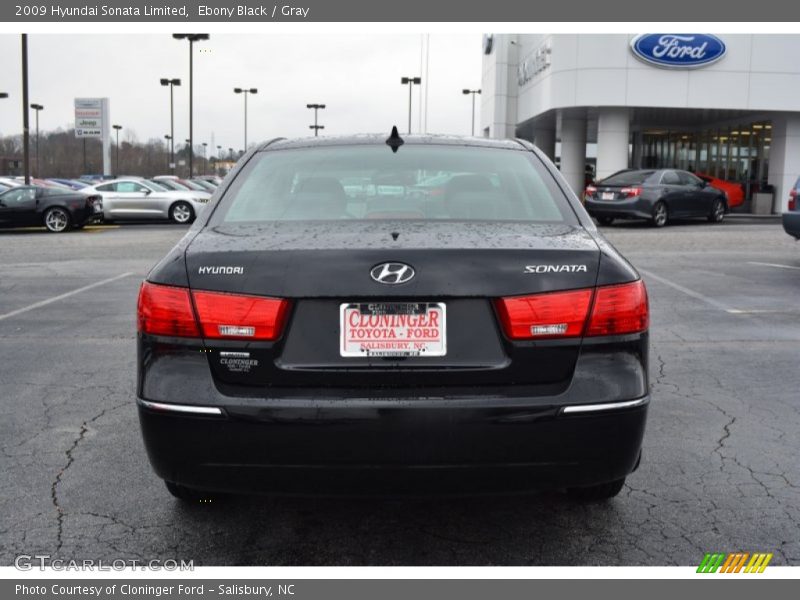 Ebony Black / Gray 2009 Hyundai Sonata Limited