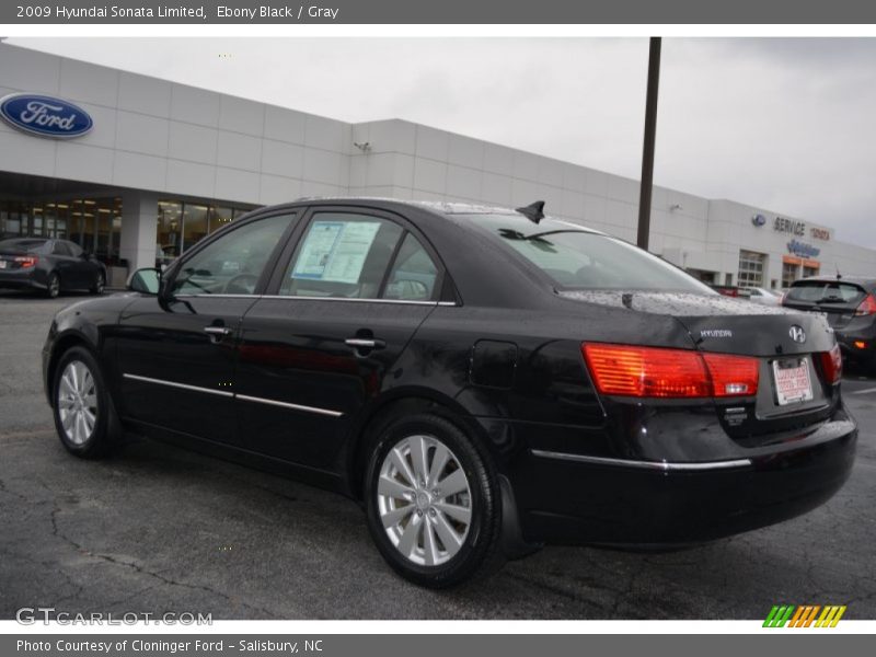 Ebony Black / Gray 2009 Hyundai Sonata Limited