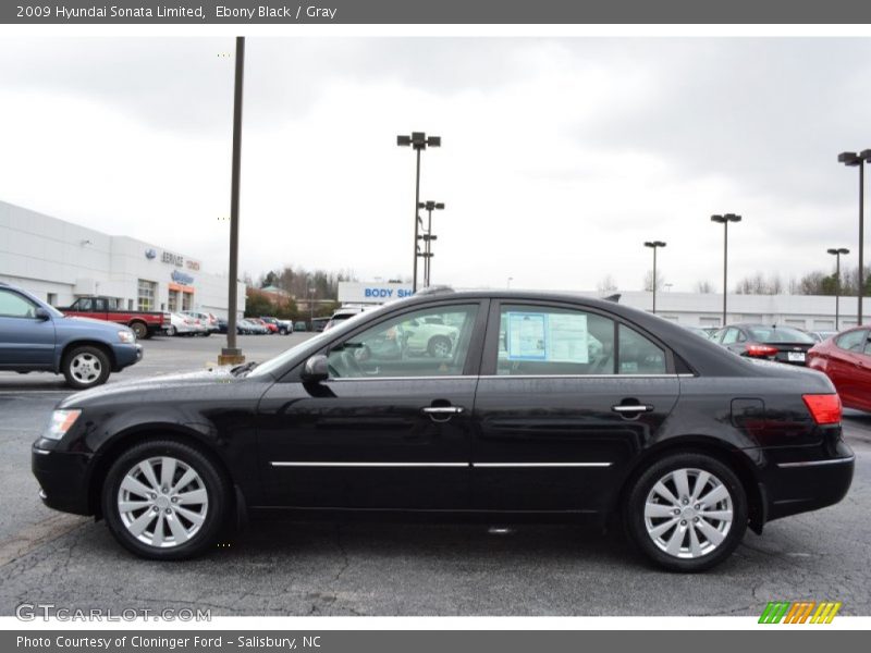 Ebony Black / Gray 2009 Hyundai Sonata Limited