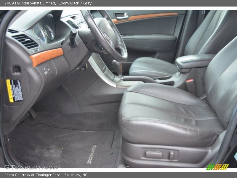 Ebony Black / Gray 2009 Hyundai Sonata Limited