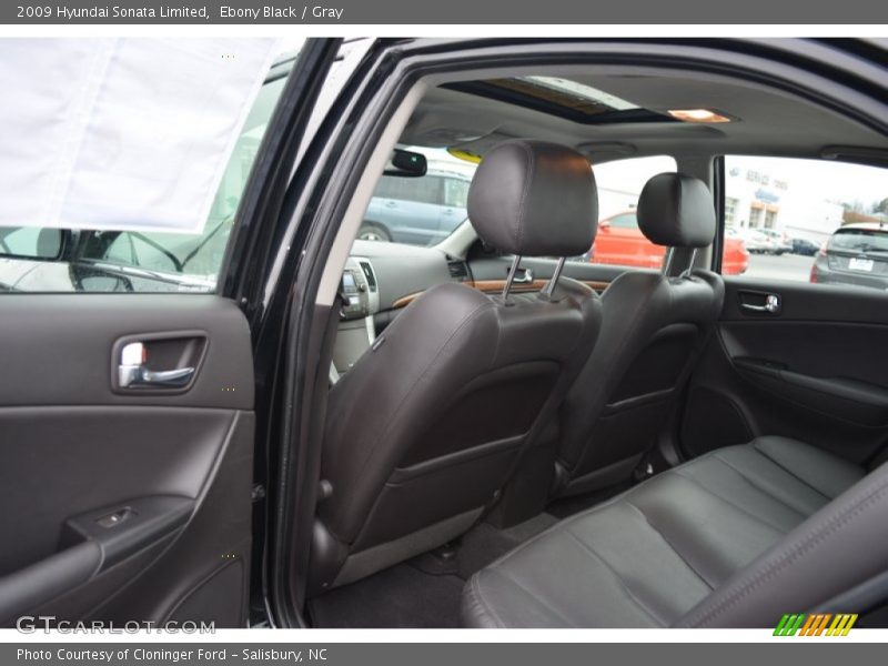Ebony Black / Gray 2009 Hyundai Sonata Limited