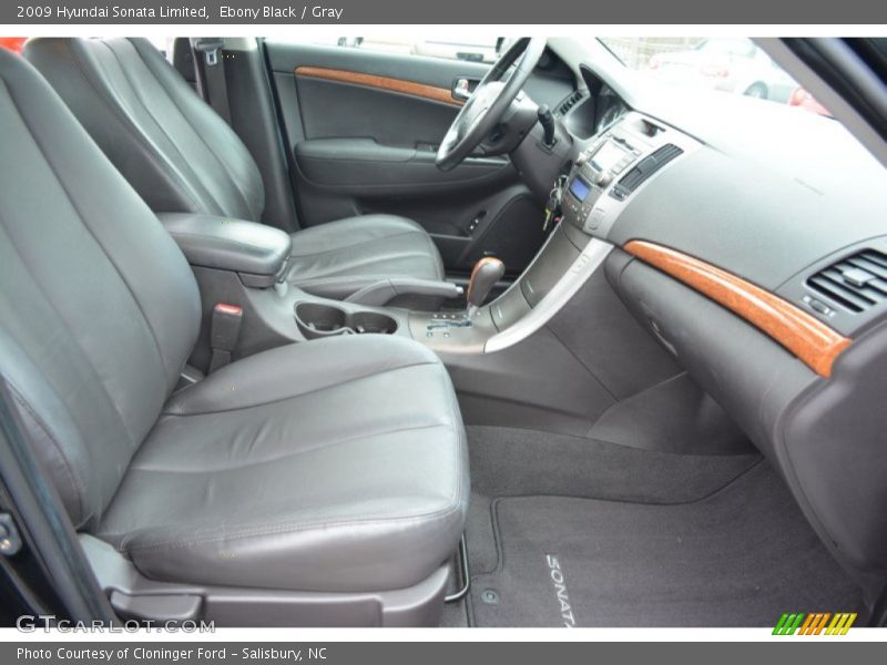 Ebony Black / Gray 2009 Hyundai Sonata Limited