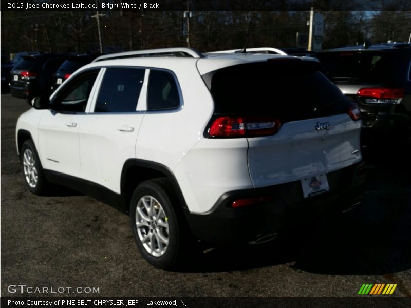 Bright White / Black 2015 Jeep Cherokee Latitude