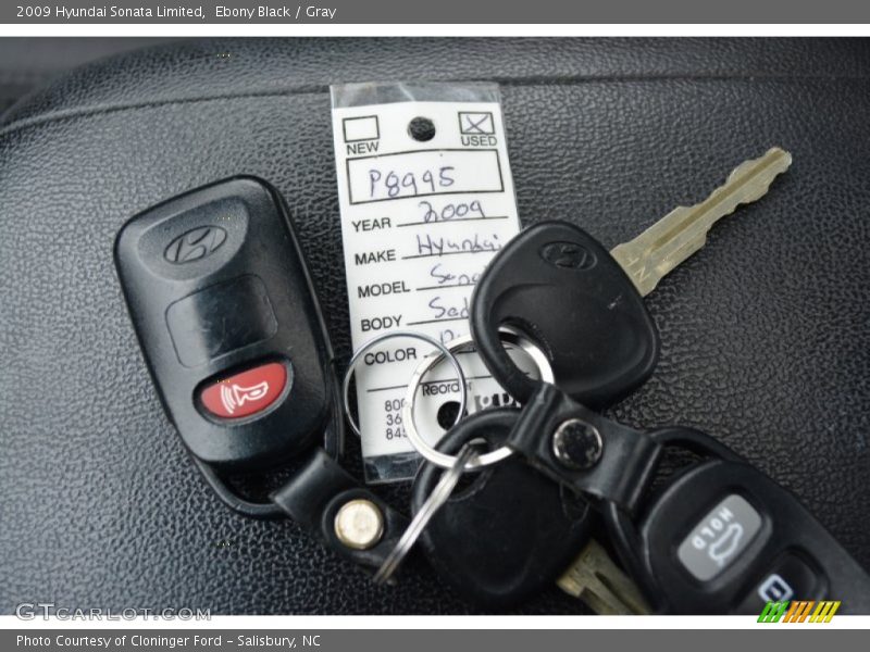Ebony Black / Gray 2009 Hyundai Sonata Limited