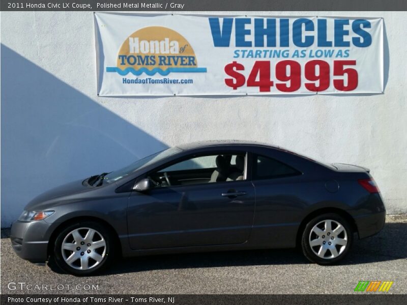 Polished Metal Metallic / Gray 2011 Honda Civic LX Coupe