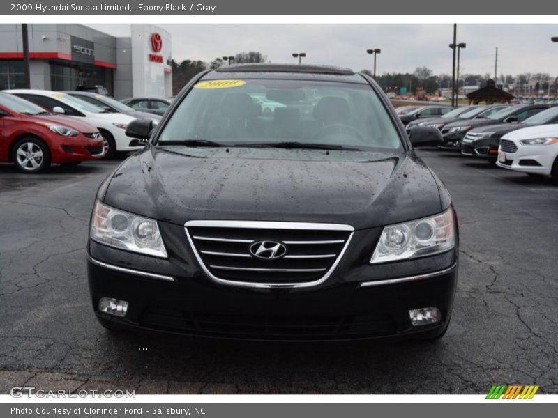 Ebony Black / Gray 2009 Hyundai Sonata Limited