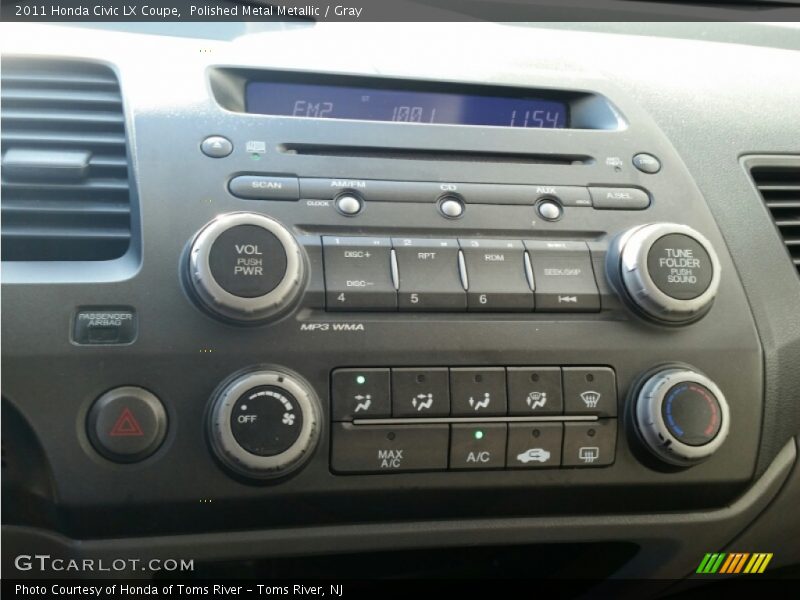 Polished Metal Metallic / Gray 2011 Honda Civic LX Coupe
