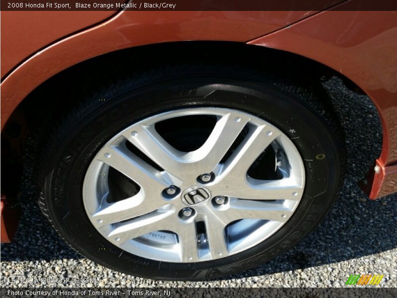 Blaze Orange Metallic / Black/Grey 2008 Honda Fit Sport