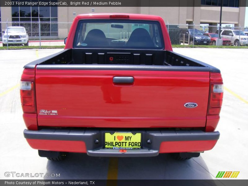 Bright Red / Medium Pebble 2003 Ford Ranger Edge SuperCab