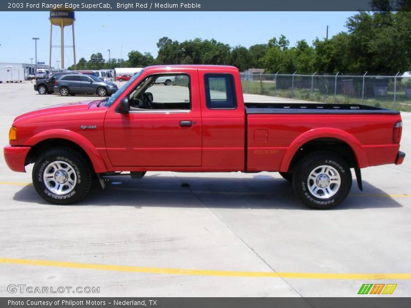 Bright Red / Medium Pebble 2003 Ford Ranger Edge SuperCab
