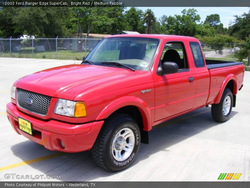 Bright Red / Medium Pebble 2003 Ford Ranger Edge SuperCab