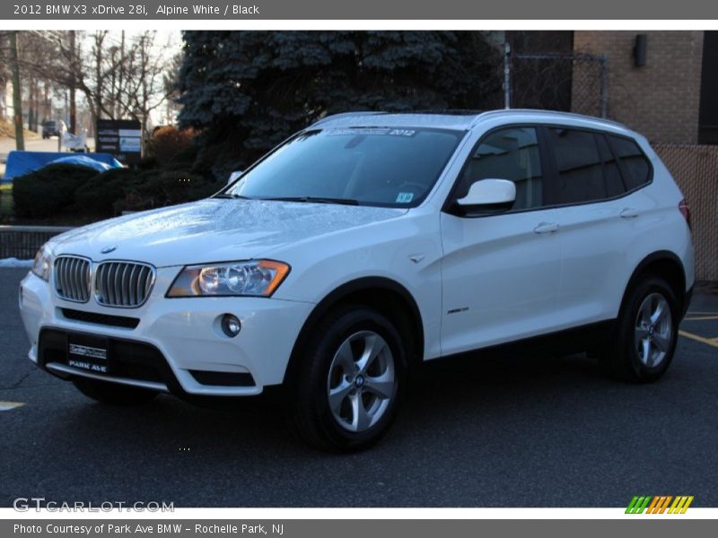 Alpine White / Black 2012 BMW X3 xDrive 28i