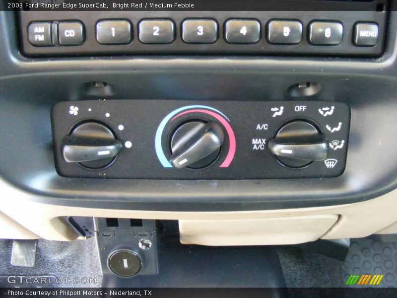 Bright Red / Medium Pebble 2003 Ford Ranger Edge SuperCab