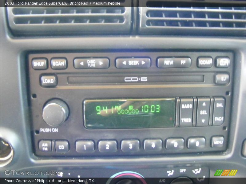 Bright Red / Medium Pebble 2003 Ford Ranger Edge SuperCab