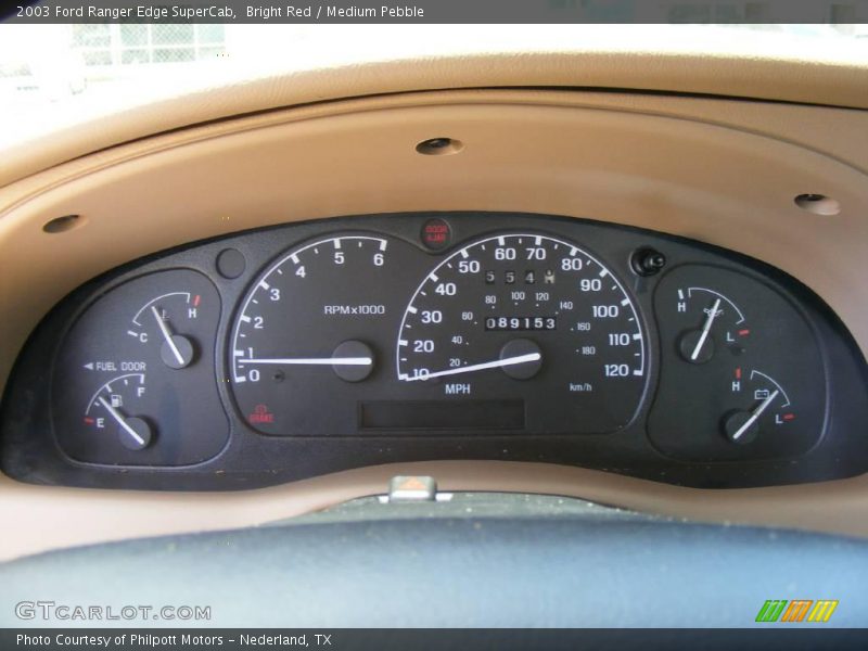 Bright Red / Medium Pebble 2003 Ford Ranger Edge SuperCab