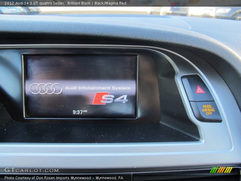 Brilliant Black / Black/Magma Red 2012 Audi S4 3.0T quattro Sedan