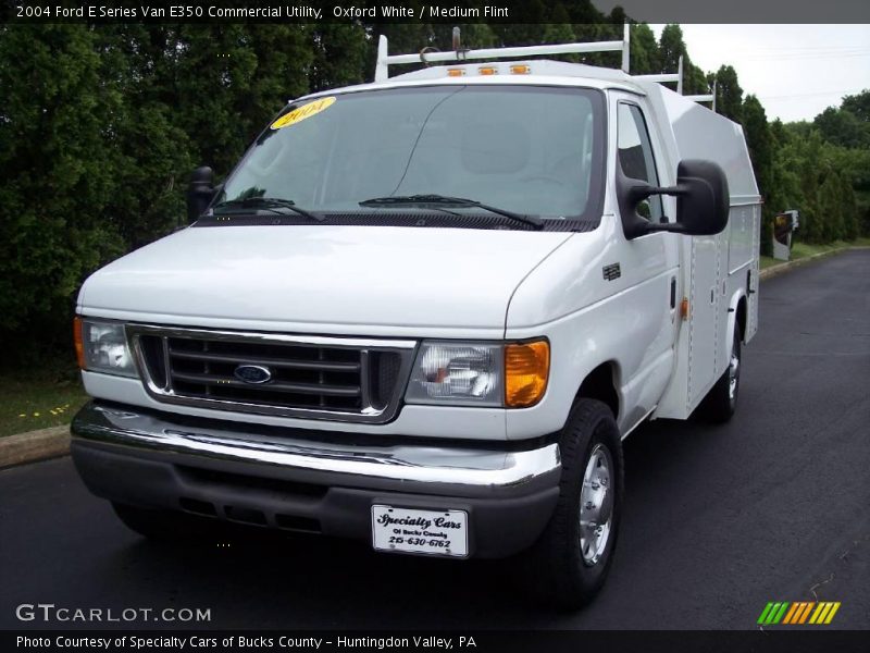 Oxford White / Medium Flint 2004 Ford E Series Van E350 Commercial Utility