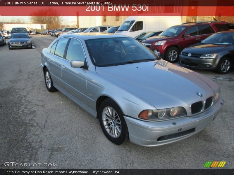 Titanium Silver Metallic / Black 2001 BMW 5 Series 530i Sedan